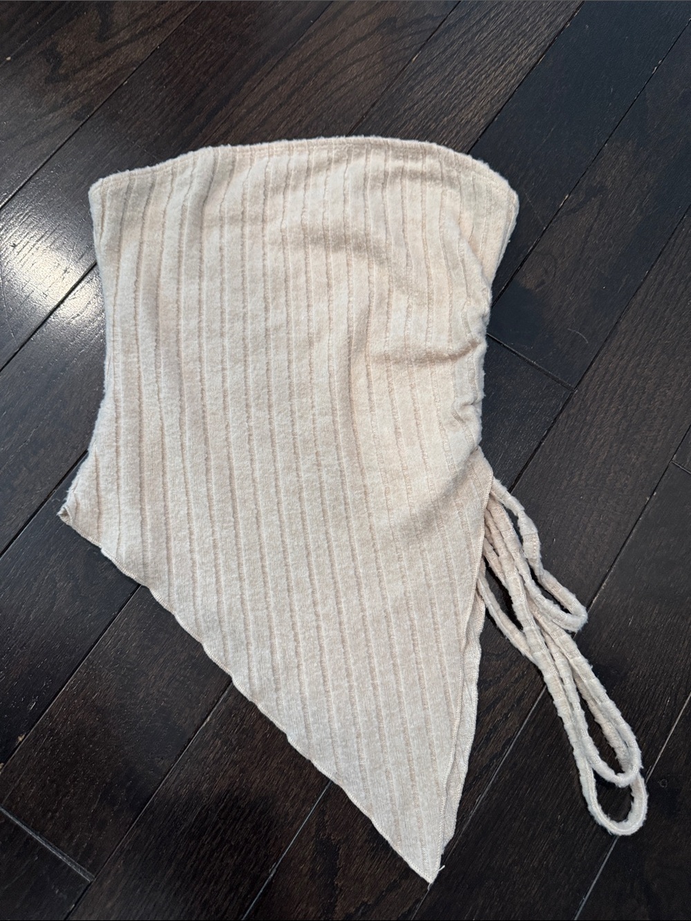 Girls triangular tube top with ruched side tie size 2